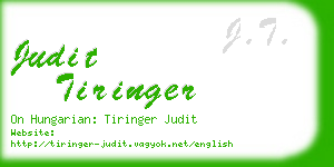 judit tiringer business card